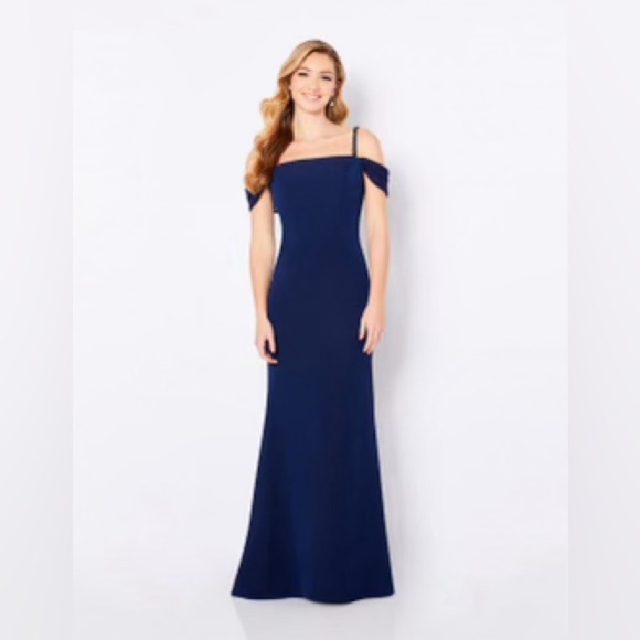 Cameron Blake Navy Evening Gown - Picture 1 of 10